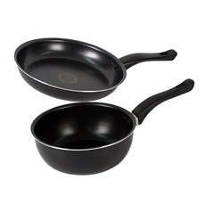 오스벨 베이직 후라이팬 + 궁중팬 세트 2개, 블랙, 프라이팬 20cm + 궁중팬 20cm, 1세트