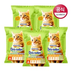  데오토일렛 사막화방지 고양이모래, 4L, 5개 