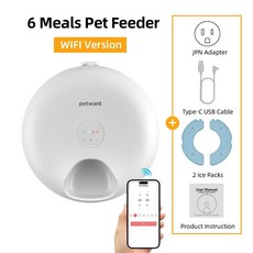스마트 무선 고양이 강아지 동물 먹이 디펜서 앱 와이파이 원격, A.200mlx6, 1.F13W-with JPN plug, 1개