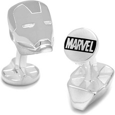 아이언 맨 헬멧 커프스 링크 Marvel 선물 상자와 Marvel 아벤쟈즈 실버