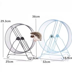 친질라 쳇바퀴 고슴도치 다람쥐 햄스터 원통 런닝 대형 저소음 장난감, 32cm 매트 블랙, 1개