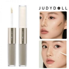뷰티 Judydoll 듀얼 헤드 하이라이터 컨투어링 액체 매트 하이 글로스 페이스 브론저 컨투어 스틱 코 쉐이핑 펜 화장품 메이크업촉촉211461, 01, 1개