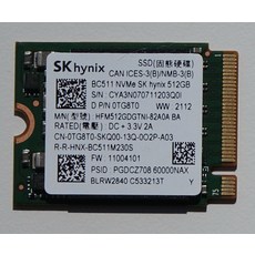 ✅ from NEW Dell XPS 8940 Hynix BC511 512GB M.2 2230 PCIe NVMe SSD TG8T0 0TG8T0 834570