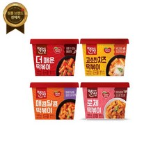 동원에프앤비 떡볶이의신 컵떡볶이4종(매콤고소한치즈로제더매운