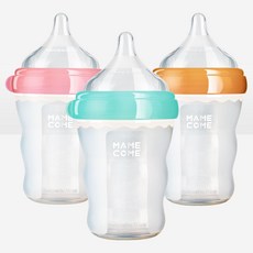 마미꼬미 실리콘 신생아 아기 유아 젖병 240ml, XL-(6개월이상~이유식), 퓨어민트