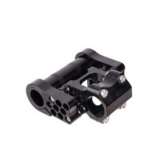 137458 / 접이식 자전거 줄기 초경량 고강도 7075 알루미늄 합금 cnc 25.4mm 가변 접이식 자전거 이중 줄기 피팅, 검은