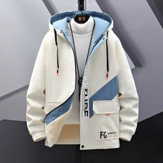 남성 면화 후드 자켓 패딩 벨벳 맨투맨 긴팔 캐주얼 오버 집업 점퍼, 검정색녹색2 3XL, 1개