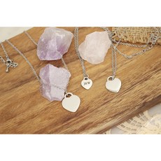 써지컬스틸각인목걸이하트