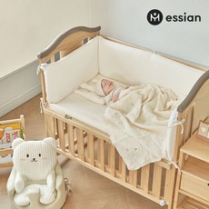 [에시앙] 모데즈 신생아침대 이탈가드 범퍼쿠션 (아이보리) S