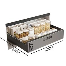 GBKING 지비킹 주방 슬라이딩 서랍형 선반, 빅 사이즈 블랙