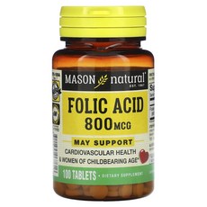 메이슨 내추럴 엽산 Folic Acid 800mcg 100정, 1개