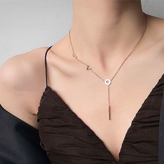 일장신구 로멘틱 러브 목걸이[써지컬스틸]개별 카드택 포장 선물상자 증정