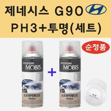 순정품 현대 제네시스 G90 PH3 비크블랙 스프레이 페인트 + 투명스프레이 200ml