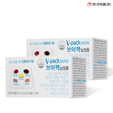 안국약품 브이팩 V-PACK 하루한포데일리 남성용 60포 (2개월분), 90g, 2개