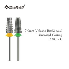 WILSON 화산 비트 2 웨이 네일 드릴 비트 젤 카바이드 제거 매니큐어 도구 판매, 2PCS SET 3XC- C, 2개