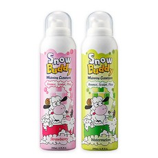 스노우버디 유아 거품 목욕 바디 휘핑 클렌저 200ml 2개 세트 딸기향 파우더향 수박향, 딸기+수박