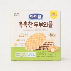 [메가마트]일동후디스 아이얌 촉촉한 두부와플 감자 16g*4, 4개