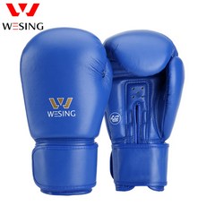 WESING 위싱 아이바 복싱 글러브 격투기 MMA 킥복싱 무에타이 프로 복서 경기용 10 12 OZ 온스, 블루