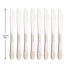 빈티지 웨스턴 피스 골드 식기류 칼 붙이 다이닝 나이프 포크 티, 2.8Pcs Dinner Knife, 1개