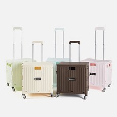 홈앤하우스 360도회전 4바퀴 핸드카트 65L, 소프트 회전 폴딩 카트 파스텔핑크, 소프트 회전 폴딩 카트 파스텔핑크