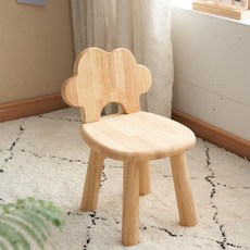 낮은 의자 귀여운 의자 원목 의자 미니 가구 유치원 의자, 오리지널 우드 클라우드 스툴, 1개