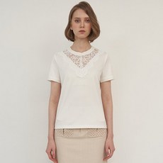 스윗원에이티 [스윗원에이티] FLOWER LACE T-SHIRT (2COLORS)