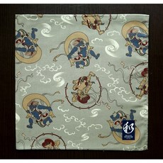 일본 제 화 풍 손수건 순면 두께 남성 용 화 풍 민족 풍 52 * 52cm 품질 맞 춤 회색