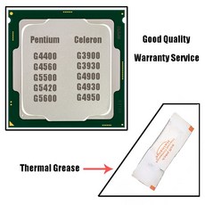 피씨 인텔 LGA 1151 전문가 작업자용세서 펜티엄 G4400 CPU G4560 G5500 써멀 그리스 포함 셀러론 G3930, 08 G5400 and Grease - g5400