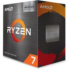 AMD Ryzen 7 5800X3D 8 코어 16 스레드 데스크탑 프로세서 3D V 캐시 기술, 1개