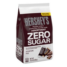 Hershey's Zero Sugar Chocolate Assortment 15.5oz 허쉬 제로 슈가 밀크와 캬라멜필드 믹스구성 439그램, 439g, 1개