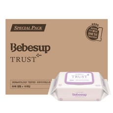 베베숲 트러스트 플러스 물티슈 80매 x 16입 (캡형), 16개입, 1box