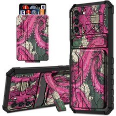 SDFCVBTYU for Samsung Galaxy S23 FE 지갑 케이스 탈부착 신용카드 거치대와 스탠드 킥스탠드 투박한 헤비듀티 충격방지 TPU 보호커버 5G 6.4 US