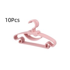 소녀 이상적 일상 행어 옷걸이 표준 옷장용 캐스케이딩 플라스틱 사용 원피스, 10개, 10Pcs Pink