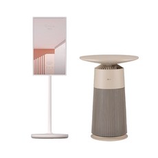 LG 공식판매점 스탠바이미 스마트 터치스크린 이동식 TV 27ART10DKPL + 퓨리케어 오브제컬렉션 공기청정기 에어로퍼니처 원형 AS064PCBAR