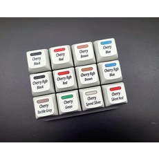 Max Keyboard 체리 MX 스위치 테스터 샘플러 기계식 키보드 12키 테스트 도구 (체리 키스위치 색상 포함 PBT 키캡), 1개