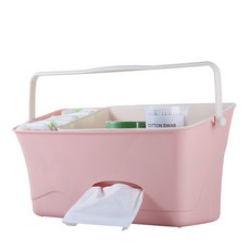 [해외 직송]뉴타임즈10 기저귀정리함 유아수납 정리함 기저귀대 아기 침대 머리 수납함 젖병 오줌이 젖지 않아 침대 옆 다기능 사물함 바구니 정리 XZ01 A10, 분홍색