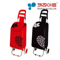 키친아트 플라워 핸드캐리어 블랙 (EL1215), 없음, 1개