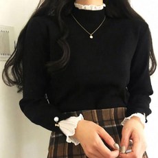 온스타일러 러브포션 프릴 여성 니트 블라우스 니트티셔츠 니트티