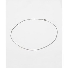 HALDEN simple snake chain necklace (N001_silver)