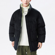 CSQHG 남성 겨울 집업 코르덴 오버핏 패딩 2color