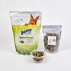 애니몰파크 버니 토끼 드림 베이직 소분 사료 먹이 펠렛 간식 밥 소동물 사료, 300g, 1개