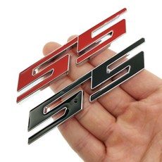 1 pcs 3d 자동차 ss 금속 배지 엠 블 럼 레드 ss 로고 decal 자동차 스티커 cruze aveo silverado malibu captiva 카마로 자동차 스타일, 1개, red, 단일