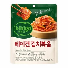 CJ 비비고 베이컨 김치볶음 70g 2개, 6개