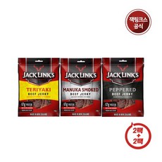 [2+2]잭링크스 소고기육포 3종 200g+200g / 2가지맛 선택가능, 마누카 100g 2팩+페퍼드 100g 2, 4개, 200g