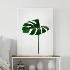 위드포스터 나뭇잎 액자 식물 그림 인테리어 포스터 싱글몬스테라