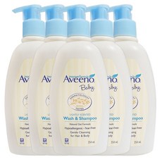 아비노 베이비 워시 샴푸, 354ml, 5개