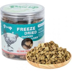 Freeze Dried Duck Treats for Cats Dogs Rawhide Free Freeze-Dried Raw Food Topper High Protein Glu, Chicken Liver - 2.1 oz, 1개