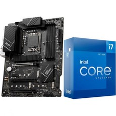 마이크로센터 인텔 i712700KF 게이밍 데스크톱 프로세서 12 8P+4E 코어 최대 5.0GHz 잠금 해제 LGA1700 600 시리즈 칩셋 125W 번들MSI PRO Z7, Intel 12th I7-12700K + PRO Z79 - 인텔i712700