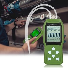 압력게이지 치공구 압력기 계 디지털 공기압 기 12 유닛 듀얼 포트 차압 HVAC 가스 테스터 자동 가스 분석기