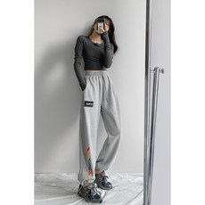 무지개 날씬한 조거 팬츠 -65358